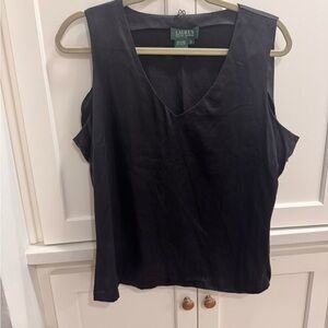 Ralph Lauren Black 100 % Silk Sleeveless Top 12
